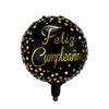 18 Inch Spanish Happy Birthday Round Aluminum Film Balloon Spanish Birthday Party Decoration Balloon