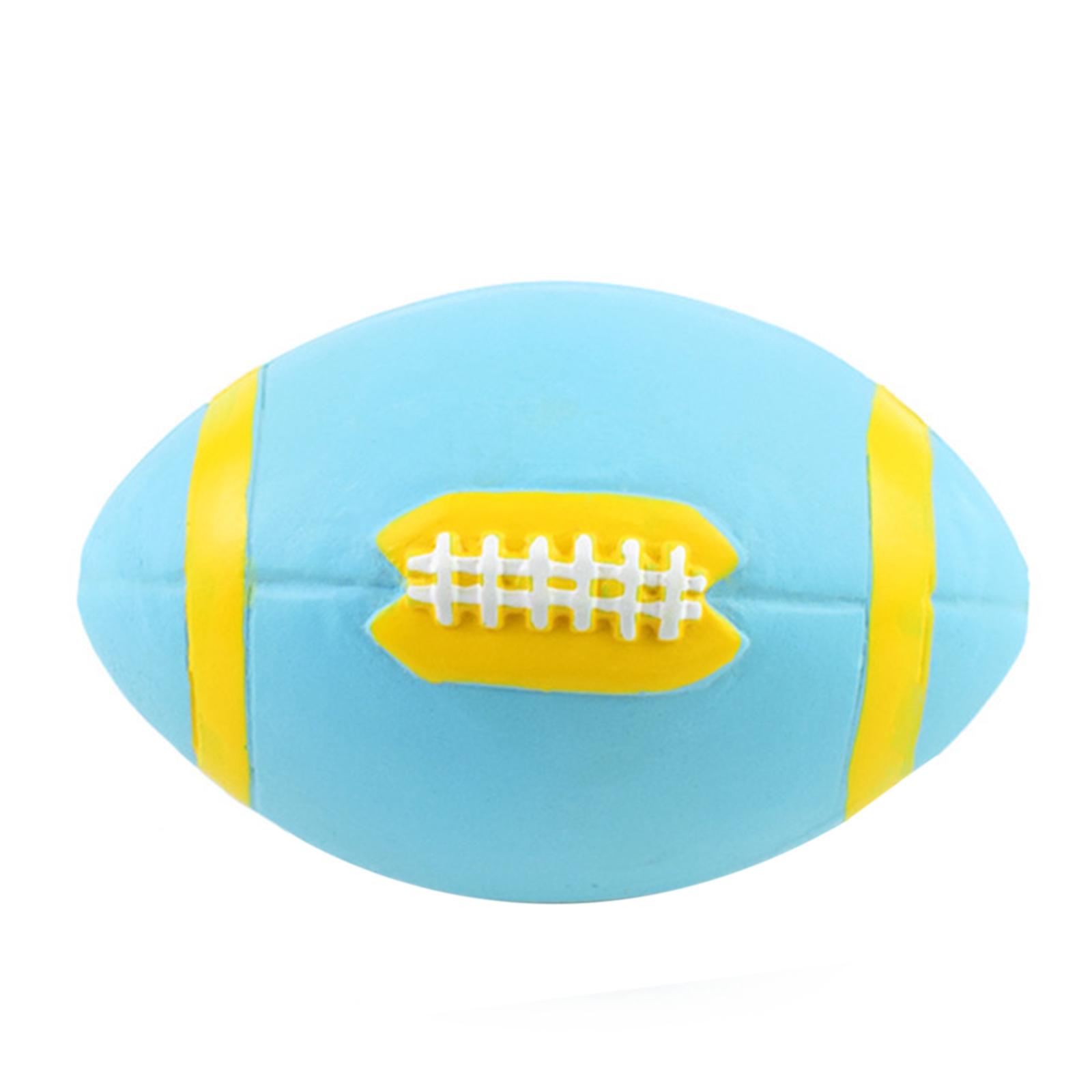 Dog Chew Toy Bite Resistant Squeaky Ball Bite Toy Teething Exercise синий