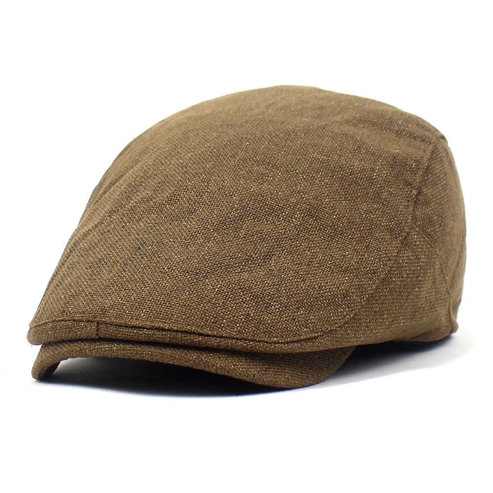 New men's hat cotton and linen beret old man's hat casual cap autumn and winter forward hat