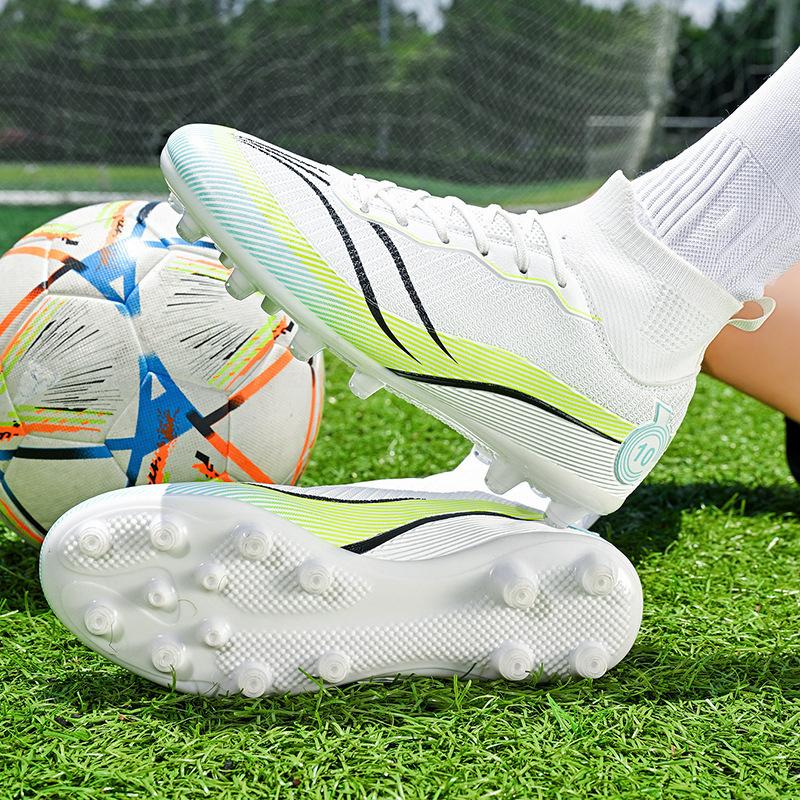 Teen Broken Training Match Broken Sneakers DingTalk High Top Soccer Shoes Male Student Female Spikes