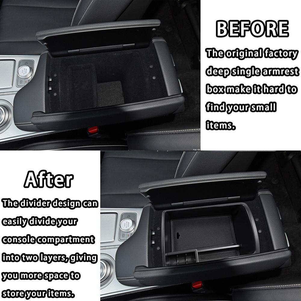 SixthSmoy Center Console Organizer for Genesis GV80 2025 2025 2025 2025 Accessories, Armrest Insert Tray Secondary Storage Box