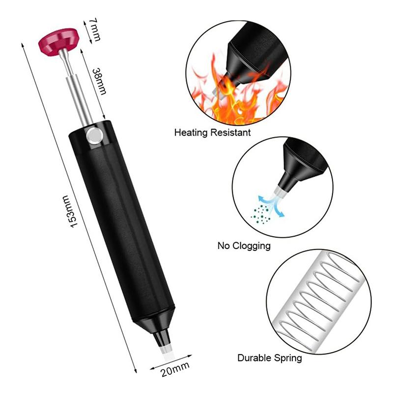 Aluminum Desoldering Pump Soldering Sucker Pen Powerful Vacuum Iron Welding Repair Tool For Electronic Component