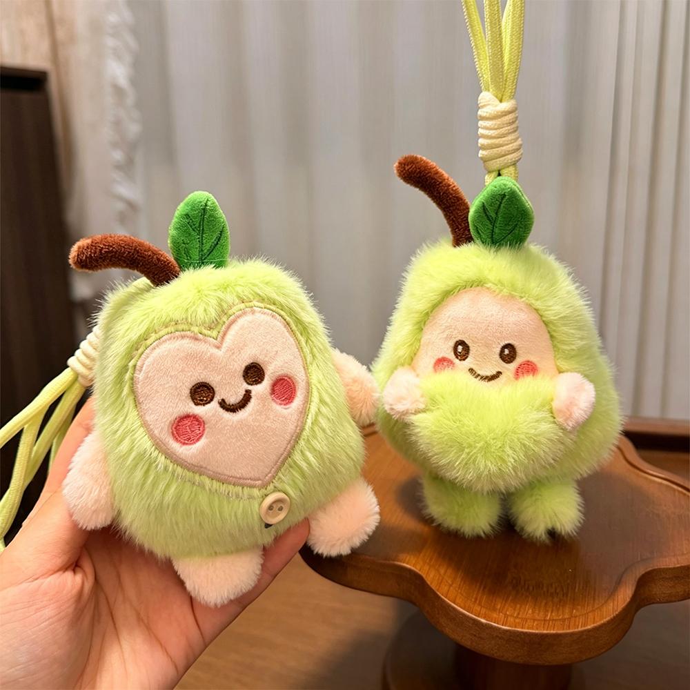 1/2 Pcs Cute Plush Pendant Cartoon Fresh Avocado Fruit Pendant Backpack Hanging Decorations Versatile Pendant Bag Charm