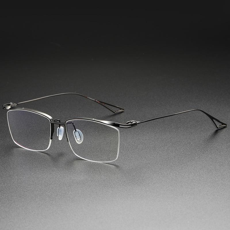 Latest Designer Style Super Fashion Half-rim Titanium Eyewear Optical Frames for Unisex Ready