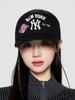 Emelbi Patch Unstructured Ball Cap Ny (Black)