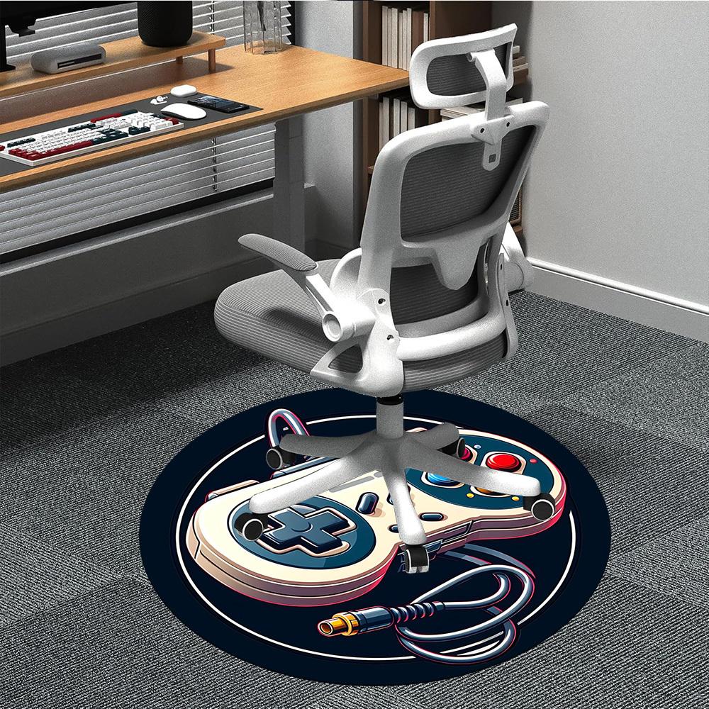 

1pc Gamepad Controller Office Round Area Rug, Under Office Chairs Bedroom Living Room Home Decor, Room Deco, Available in Various Sizes 80cm