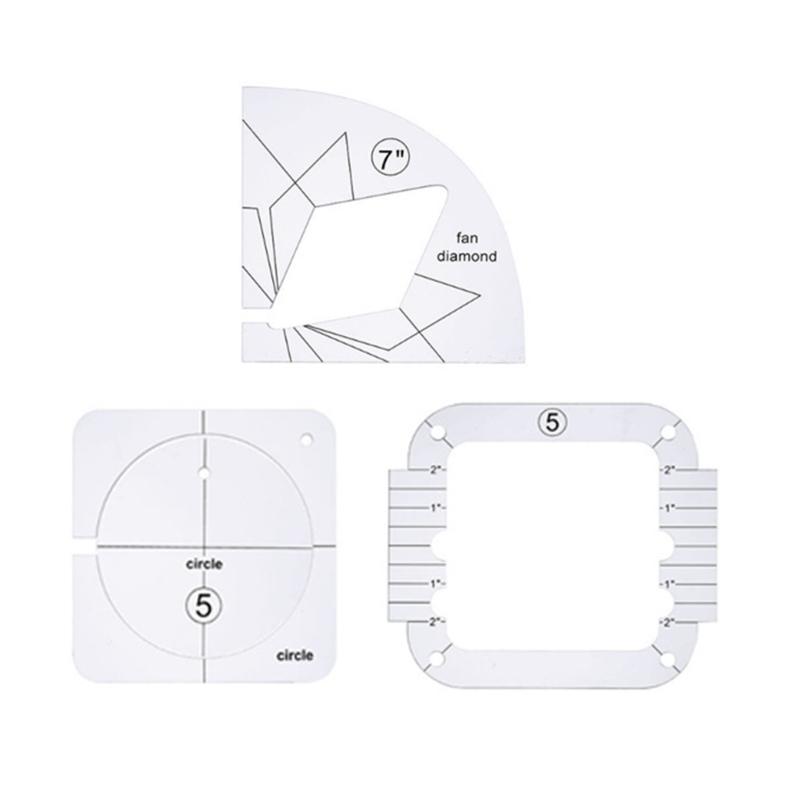 Acrylic DIY Sewing Patchwork Ruler Special-Shaped Hollow Sewing Template Presser Foot Patchwork Template Quilting Tool