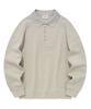 Rip Collar Half Zip Sweatshirt Gray