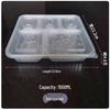 1500ml 5-Compartment Disposable Meal Prep Containers