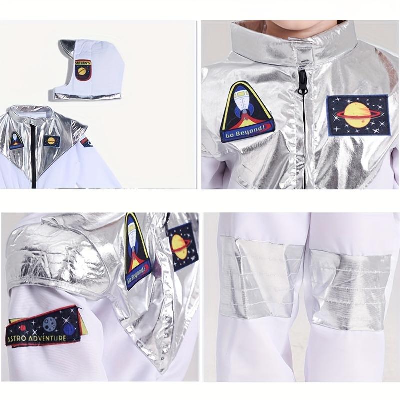 Childrens Astronaut Uniform Spaceman Jumpsuit Halloween Cosplay Costume School Party Performance Outfit School Performance Wear