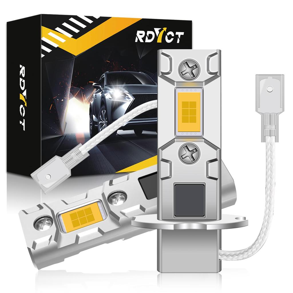 H3 LED Fog Lamp, Yellow, H3 LED, Adjustable Angle, H3, Short LED Bulb, 3000K