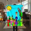 1 Stück Sprunki-Print Flanelldecke, Hohe Qualität für alle Jahreszeiten, Heimdekoration, Wärme und Komfort, Perfekt für Weihnachtsgeschenke