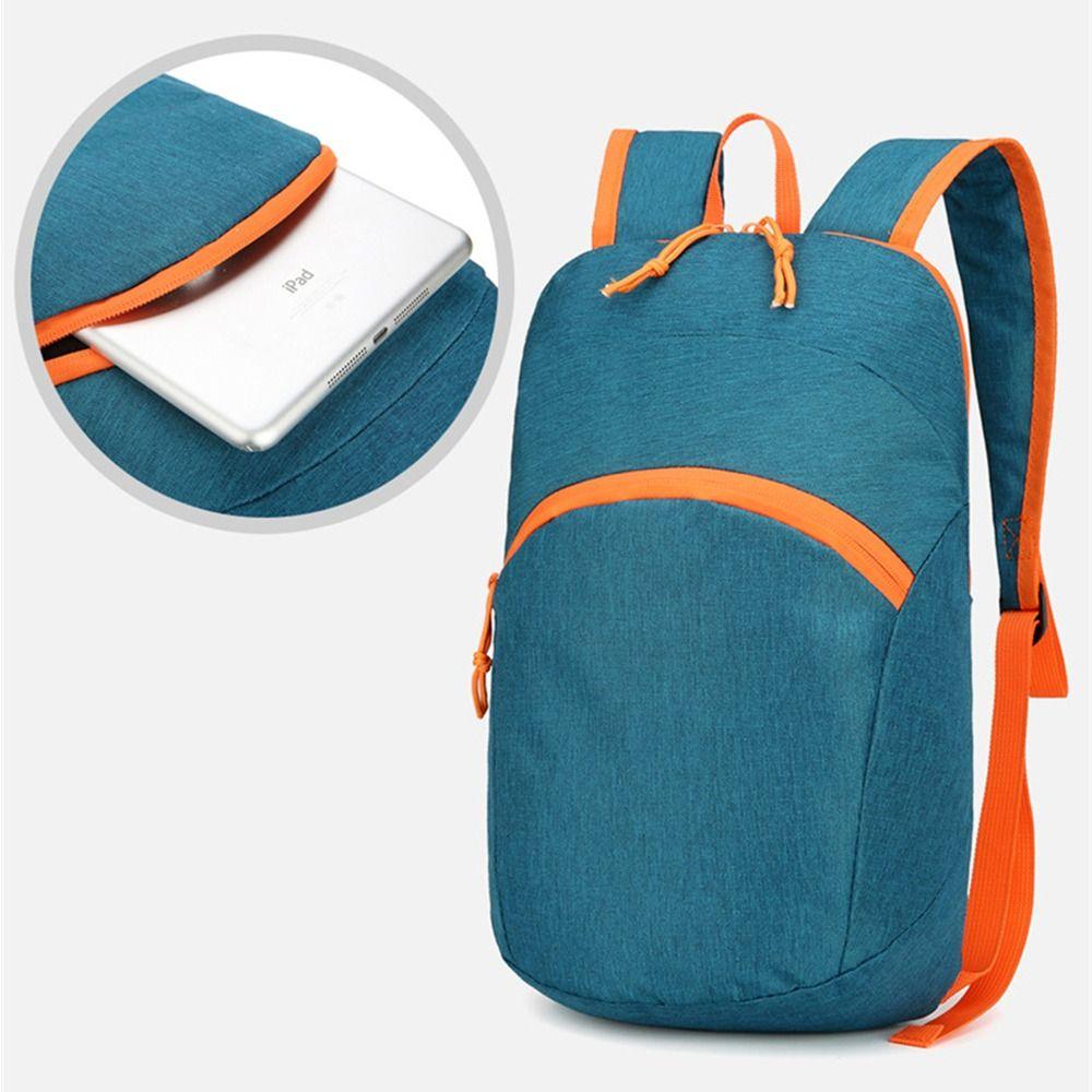 Zipper Mountaineering Backpack Nylon Travel Daypack Portable Outdoor Folding Backpack  Female