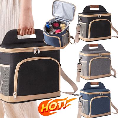 Auslaufsichere Umhänge-Lunchtaschen mit großem Fassungsvermögen und Riemen, Thermoisolierung, Tasche für Speisen und Getränke, Outdoor-Eiskühltasche, Reiseaufbewahrungstaschen
