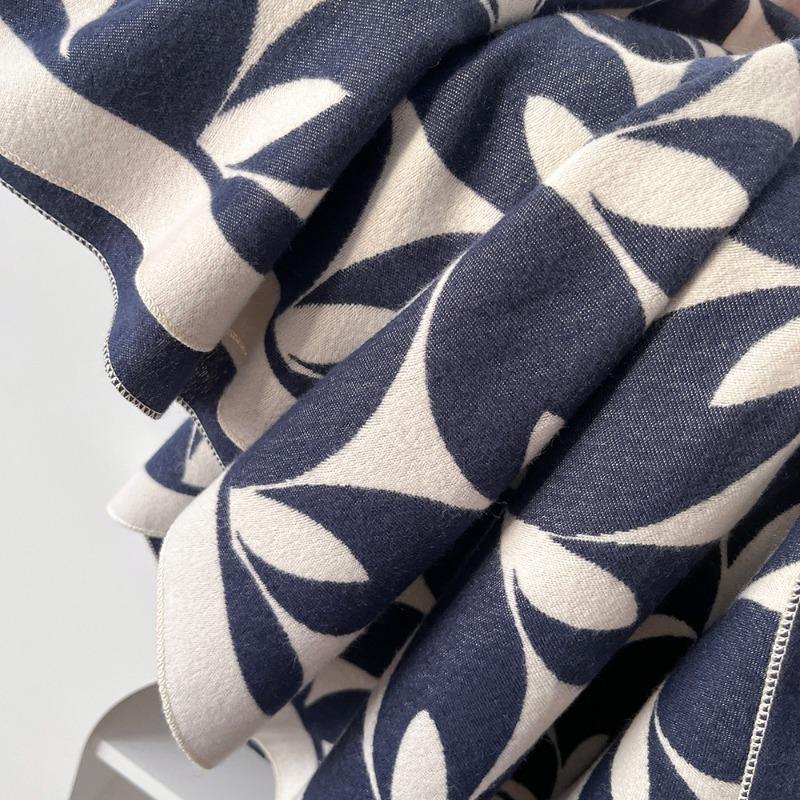 Design sense versatile accessories large shawl thickened warm scarf elegant celebrity shawl outer scarf