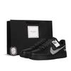 Air Force 1 Coverage Slip Resistant And Abrasion Resistant Low Top Skateboard Shoes Unisex Black White CW2288-001(Team368-)