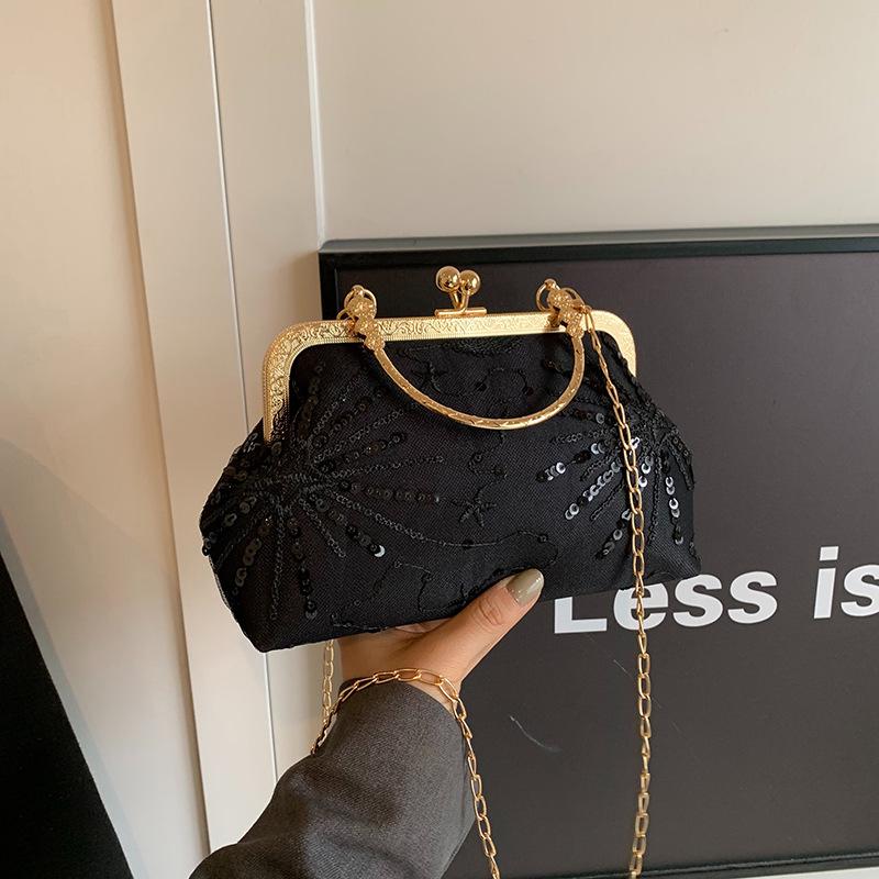 Elegant Evening Top-handle Bag Ladies Small Handbags Fashi Chain Women's Shoulder Crossbody Bag Female Tote Clutch Purse