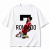 C Ronaldo Digital Print T-shirt 100% Cotton Fabric Ronaldo Patterned T-shirt Spr