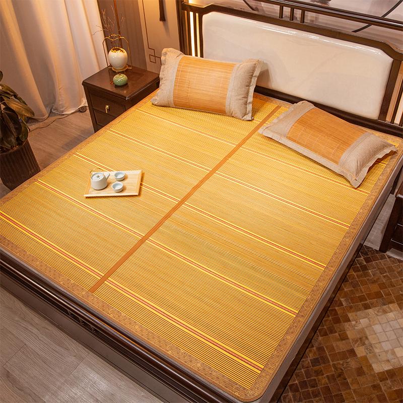 Bamboo Zi Mei Double-Sided Foldable Ice Silk Summer Mat for Dorms - Suitable for Winter and Summer Use with Free Shipping