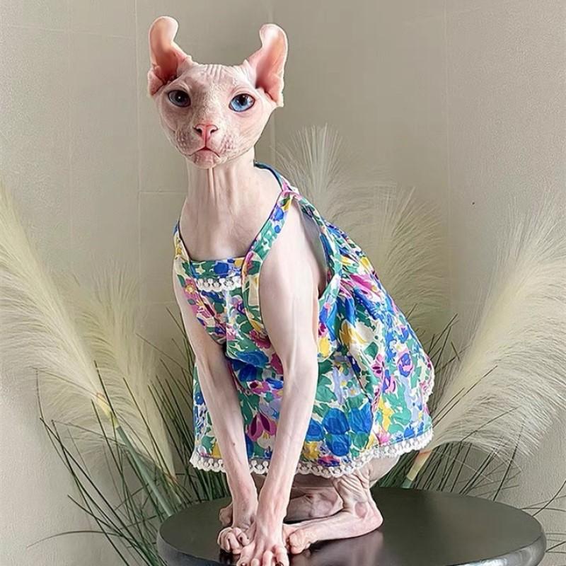 Sommer Sphynx Katze Hund Kleidung Luxus Prinzessin Kleidung Für Haarlosen Katzen Kostüm Kätzchen Weste Kostüm Welpen Rock Niedlich
