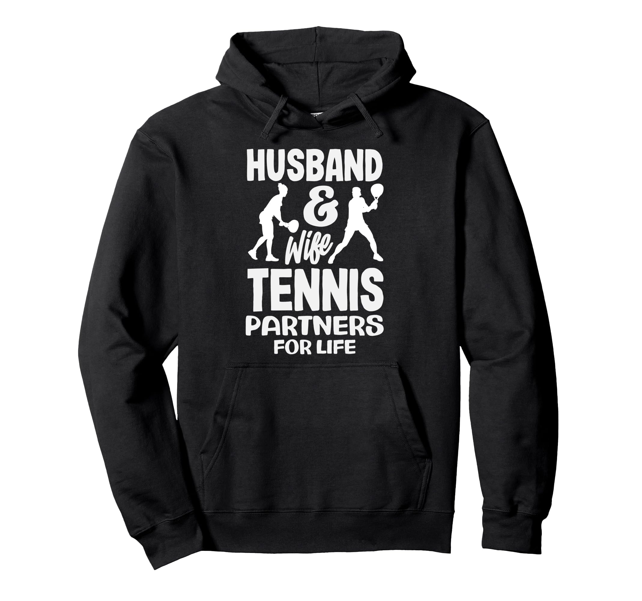 

Husband and Wife Tennis Partners for Life Duo Hoodie