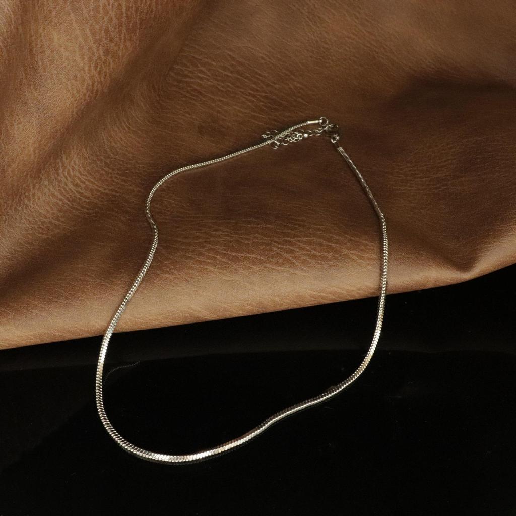 European & American Style Snake Bone Chain Necklace - Simple, Versatile, Basic Jewelry for Everyday Wear