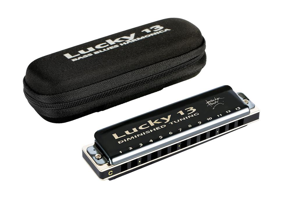 East Top Lucky13 (Diminished-C) 13-Hole Blues Harmonica in A Key, Ideal for Jazz Professionals, Adults, and Children, Perfect for Study and Practice,