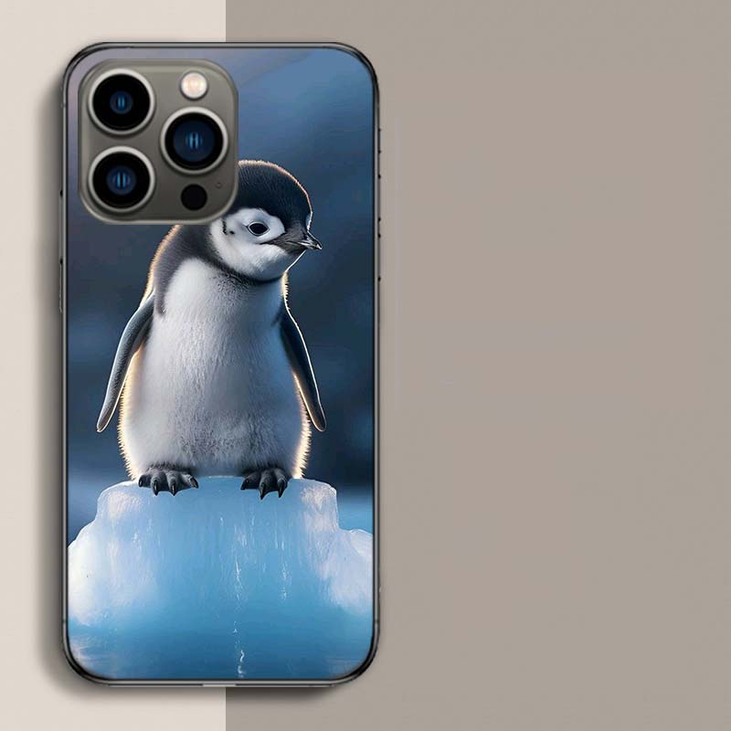 

Penguin Baby Healing Phone Case For Iphone 17 Air 15 Pro 14 Plus 16 Pro Max 17E 16E 12 13 Mini 11 Cover Cute Fundas iPhone 16 Pro
