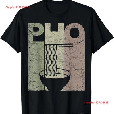Pho Retro Vietnamese Noodles Designs Foodie T Shirt  Vintage Washed Versatile Unisex Top For Everyday Wear Casual