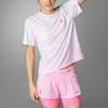 Adidas Verlaufstich Dekoratives Lauf-T-Shirt mit kurzen Ärmeln und überschnittenen Schultern Damen Tops Klares Rosa IP3560
