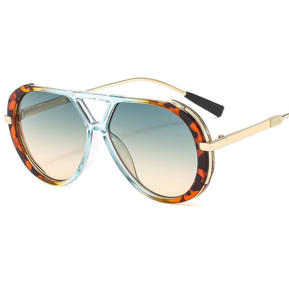 2024 Cheap Sunglasses Vintage Custom High Quality Sunglasses Own Logo Uv400 Mens Metal Frame Double Bridge Sunglasses