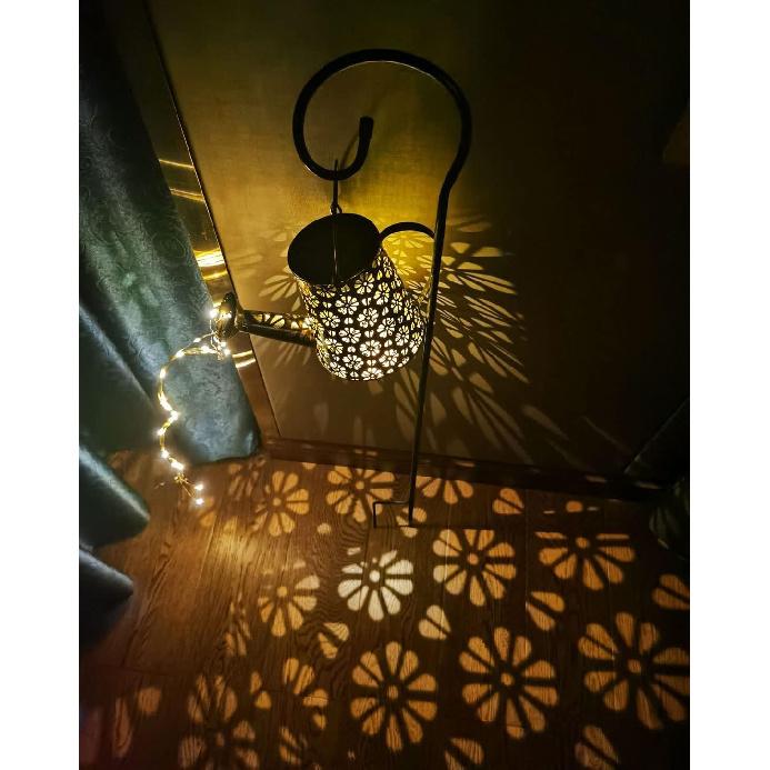 2 Pack Solar Watering Can with Lights,Solar Outdoor Garden Decor Waterproof Hanging Lantern Landscape Lights Outside Decorations for Yard Lawn Patio