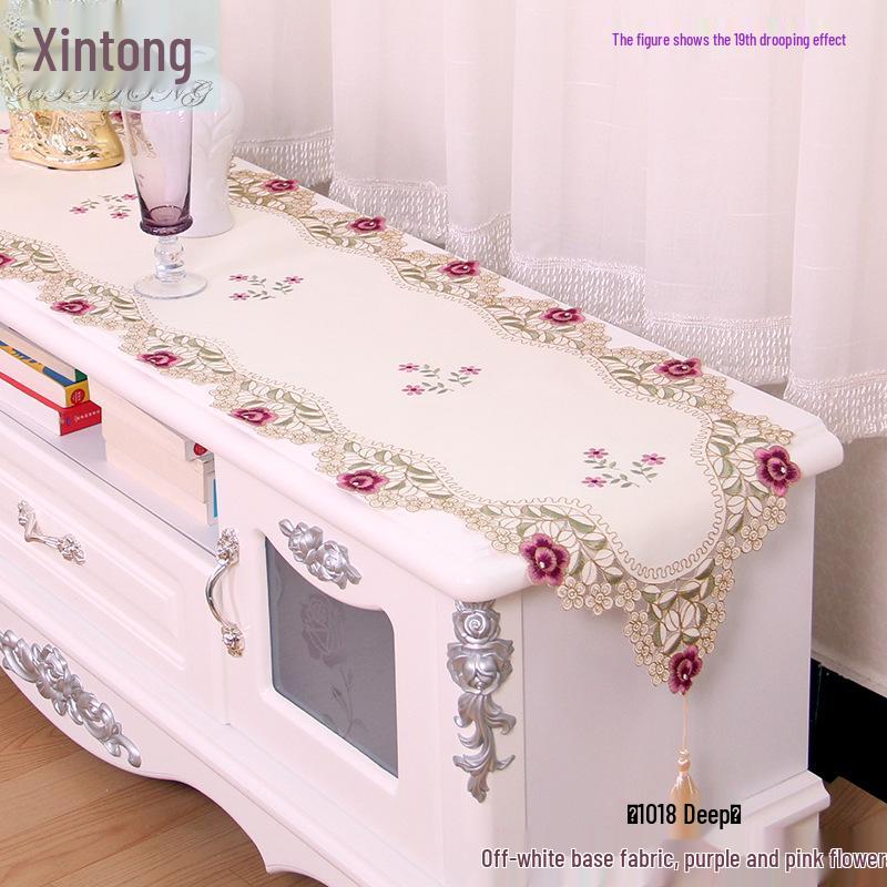 Европейская пасторальная вышитая дорожка на стол и кровать 1018 28*43 Placemat