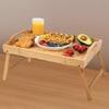 Bed Tray Table Serving Bamboo Breakfast for Reading Drawing Eating
