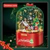 Christmas Decoration Music Box Merry Christmas Music Theme Floating Snow Light Santa Claus Snowman Music Box Xmas Birthday Gift