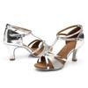 Buty Do Tańca Latino Na Obcasie Leah 7 Cm Srebrne 34