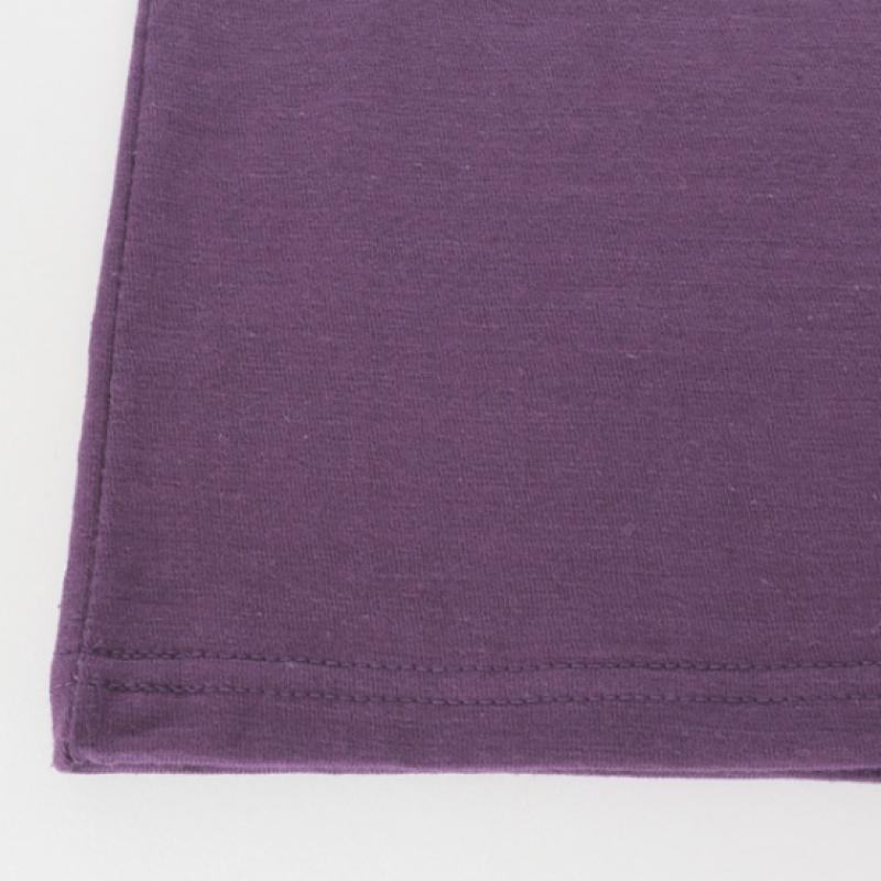 Shop Women Basic Semi Crop Round Neck Long Sleeve T shirT True Purple Dai Wsh