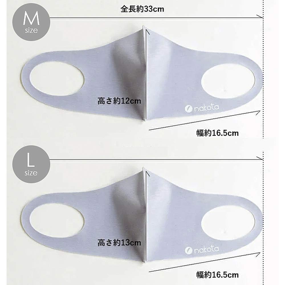 Nakota Small Set of Stretch Masks for UV Size Black Masks, 3, Cooling, Washable, Kids, Protection, Comfortable, Cooling, 3D, Antibacterial,
