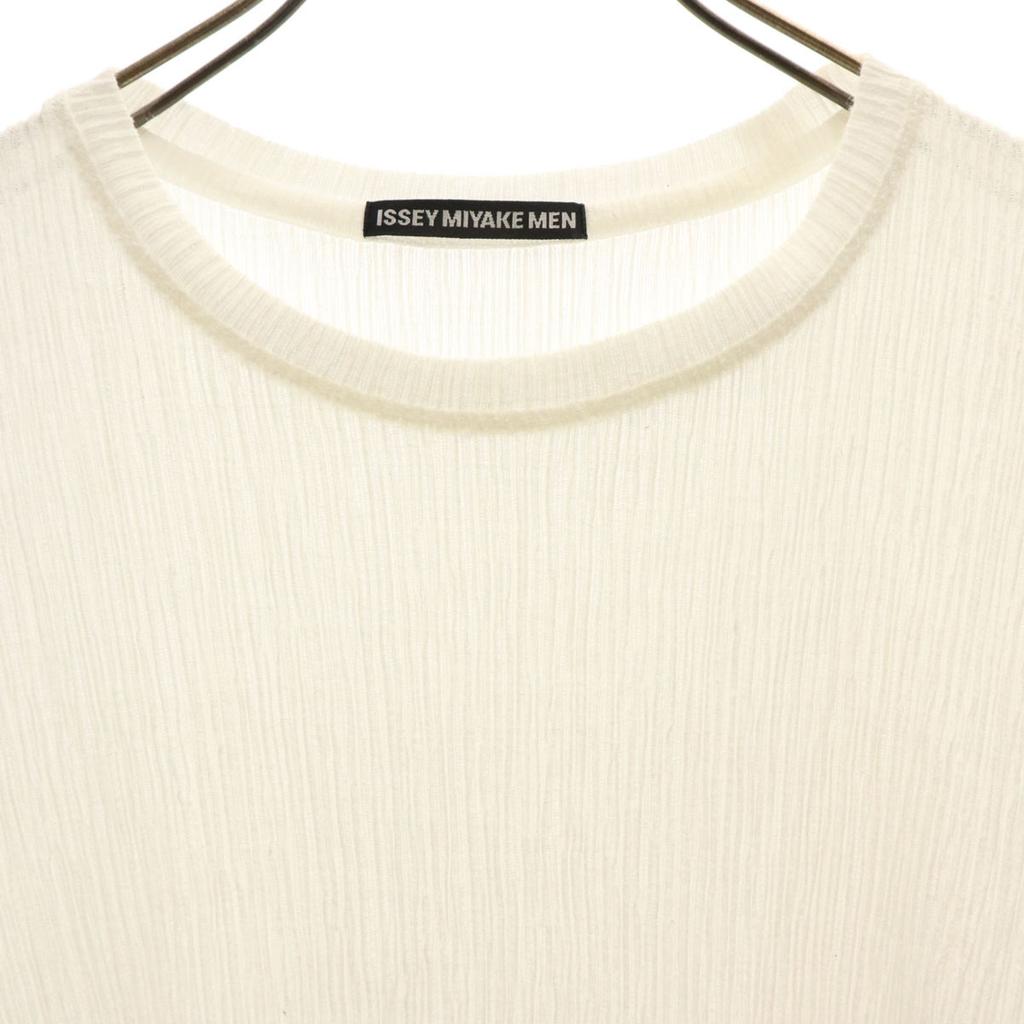 ISSEY MIYAKE MEN made in Japan Short sleeve Pleated T-shirt 4 white Men's Used