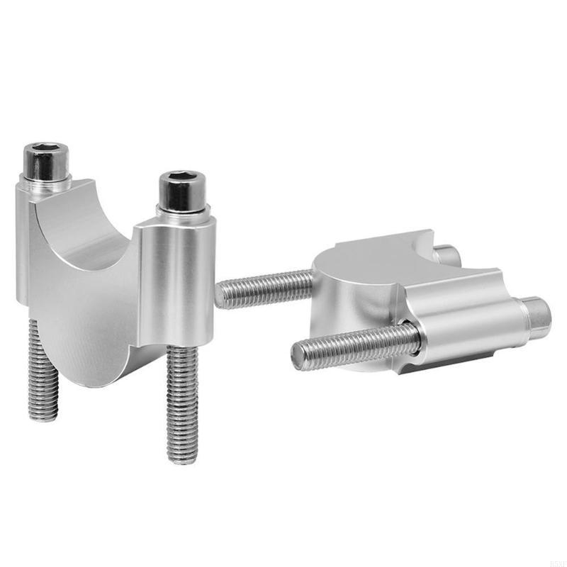 2025 New 1 Pair Scooter Motorcycle HandleBar Handle Fat Bar Mount Clamps Riser Aluminum