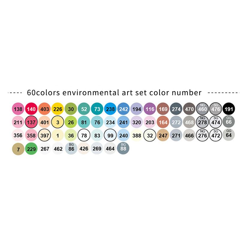 Finecolour EF103 Alcohol Based Art Markers With Bag 12/24/36/48/60/72/240 Colors Oily Soft Double-Headed Marker Pen Professional