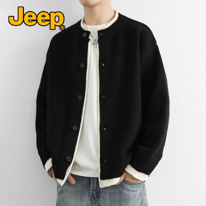 JEEP Men's Faux Two-Piece Knit Cardigan Jacket