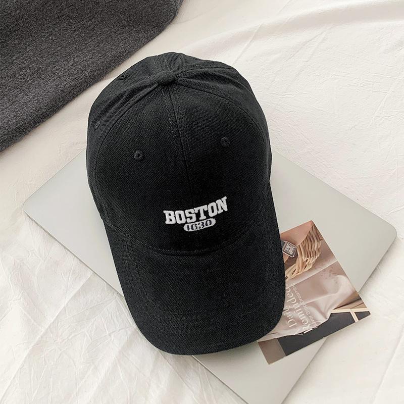 New Half Hard Top Showing The Face of The Small Duckball Cap for Women Korean Style Big Head and Red Baseball Cap Wide Brim Hat Trendy