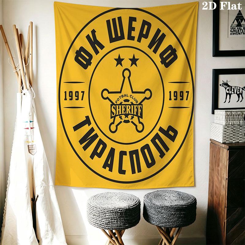 FC Sheriff Wall Hanging Printed Fabric Blanket Decorative Tapestries for Bedroom Living Room Home Decor