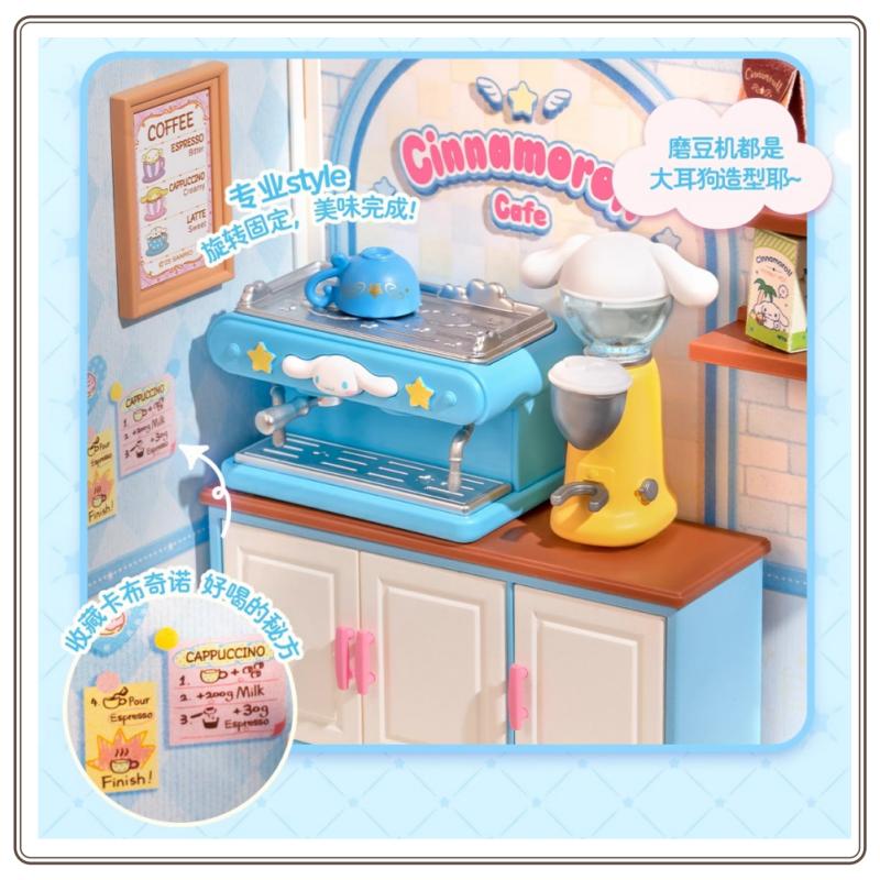 New Rolife Sanrio Super World Hello Kitty Scene Blind Box Baby House Assembly Toy Creative Ornament Gift Female Surprise Gift