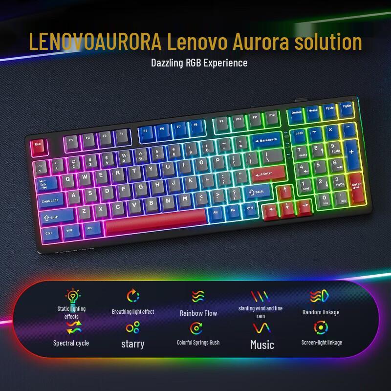 Lenovo GK10 98W Aurora Triple-Mode Wireless RGB Mechanical Keyboard