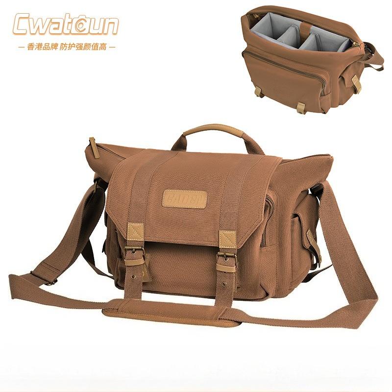 Shoulder Crossbody Camera Photo Bag Outdoor Retro Canvas Camera Bag Digital SLR Professional Digital Bag