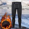 Mallas y camiseta de manga larga con forro polar para hombre: alta elasticidad, secado rápido para entrenamiento de baloncesto y fútbol.