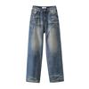 Spring 2025 Women's High-Waisted Slimming Straight-Leg Distressed Loose Jeans