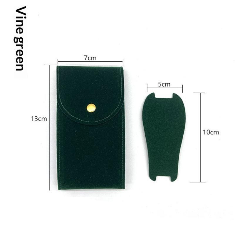Velvet Watch Protective Pouch Soft Scratch Proof Lining Snap Closure for Travel Outdoor Daily Use